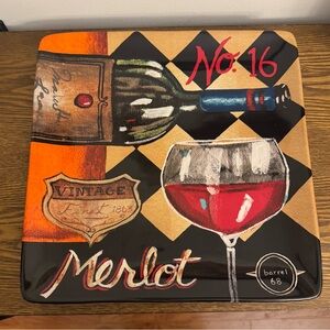 Decorative Merlot Wine Plate